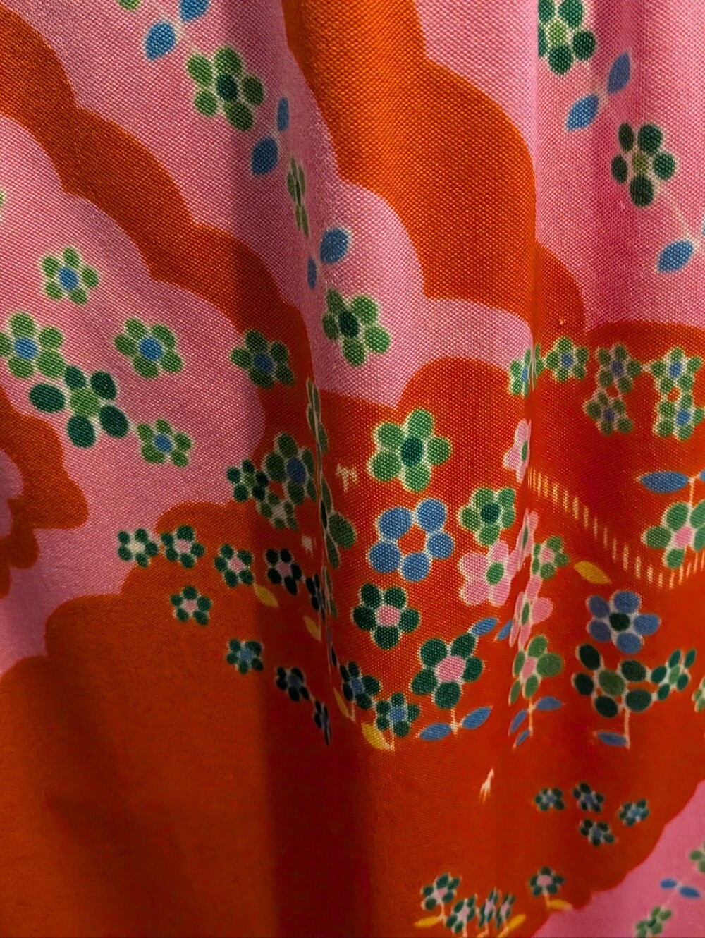 PAGANNE Vintage 70s Bold Print Knit Dress. - Picture 9 of 11